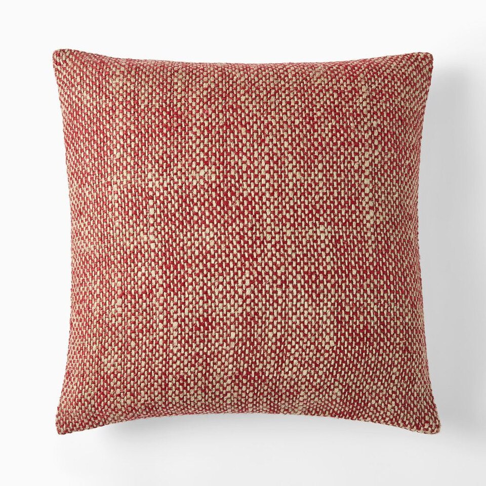 Two Tone Chunky Linen Cushion Cover West Elm UK